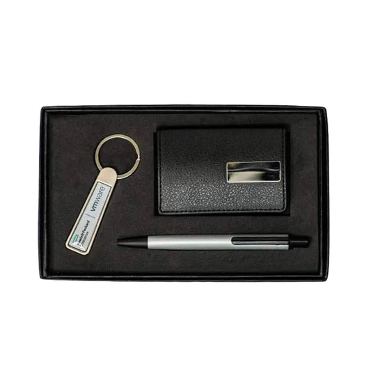 Gift set With Leatherette Card case, Prisma pen, & Keychain