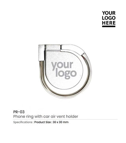 Phone Ring with Car Air Vent Holder