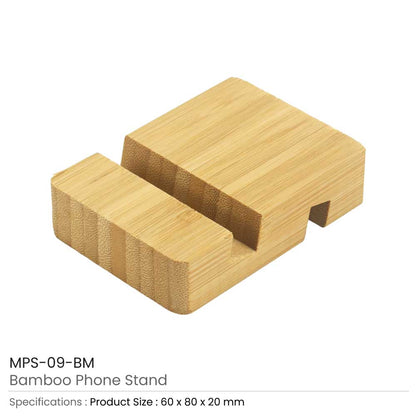 Bamboo Phone Stands with Two Different Slots