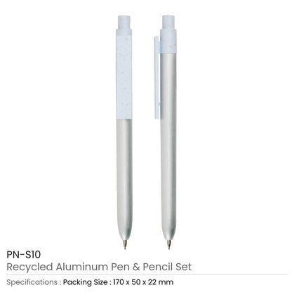 Recycled Aluminum Pen and Pencil Sets