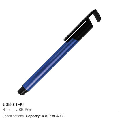 4 in 1 Multi-Functional Pen USB