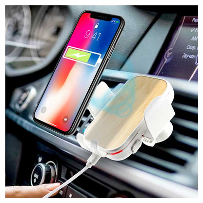Car Phone Holder with Wireless Fast Charger 15W, Type C