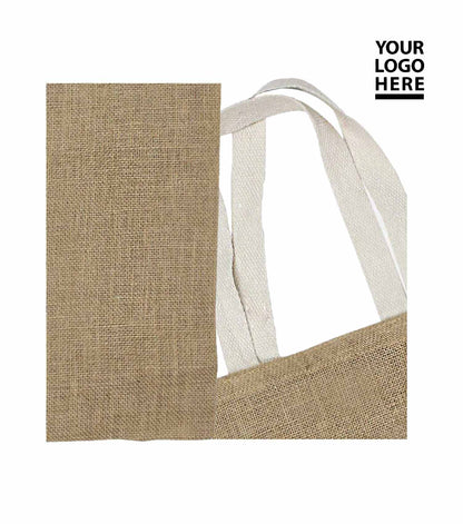 Jute Bags with White Handles, Long-lasting & Eco-friendly