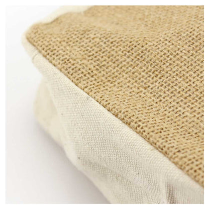 Natural Jute with Cotton Zipper Pouches