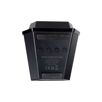 Wireless Charger BT Speaker with Clock & Light-up Logo