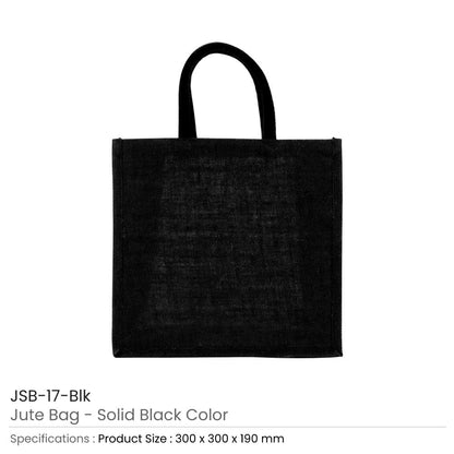 Reusable Square Jute Bags with Cotton Handles
