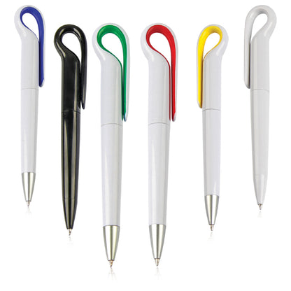 Curved Clip Ballpoint Pen