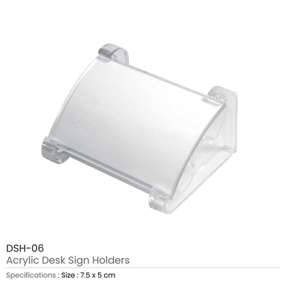 Transparent Desk Sign Holder