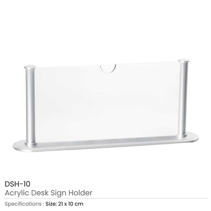 Silver Desk Sign Holders