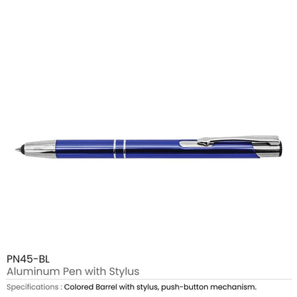 Aluminum Pens With Stylus