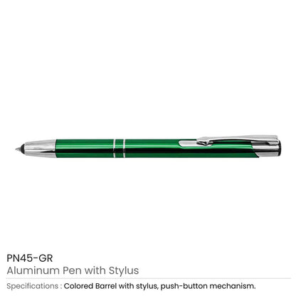 Aluminum Pens With Stylus