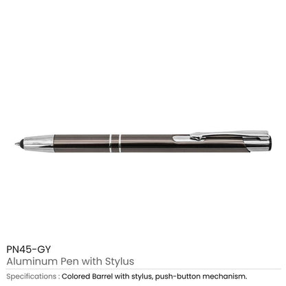 Aluminum Pens With Stylus
