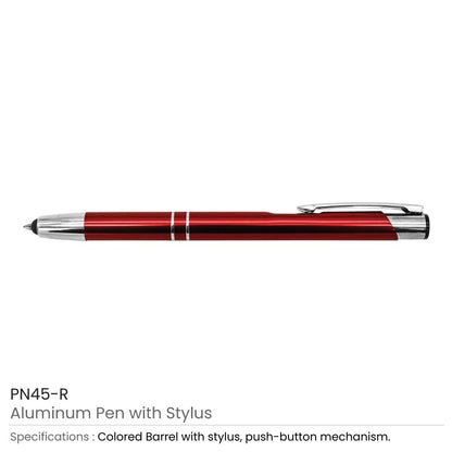 Aluminum Pens With Stylus