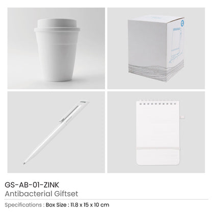 Antibacterial Gift Sets with Cup and Notepad
