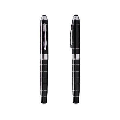 Roller Pen with Silver Grid Design