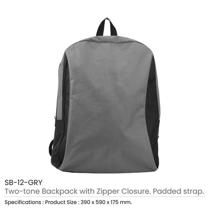 Two-Toned 600D Polyester Backpacks