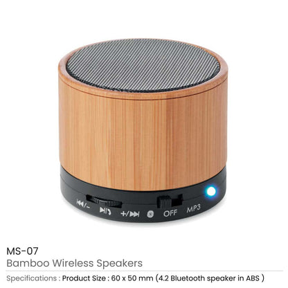 Bamboo Bluetooth Speakers V4.2