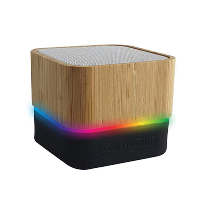 Cube Bamboo Bluetooth Speakers V5.0