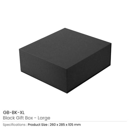 Black Gift Box with Magnetic Closure Size XL