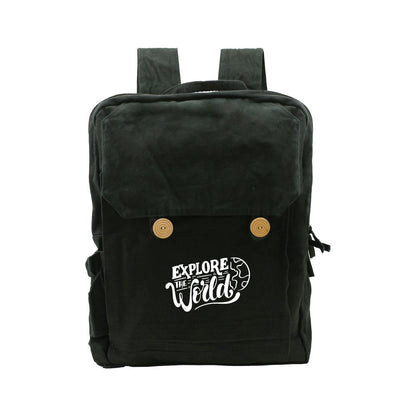 Cotton Backpacks with Zipper Closure