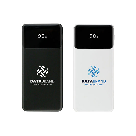 10,000 mAh Powerbank with LED Screen & Built-in Type-C Cable