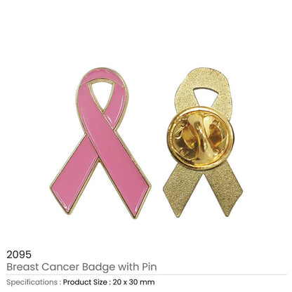 Breast Cancer Awareness Ribbon Pin Badge