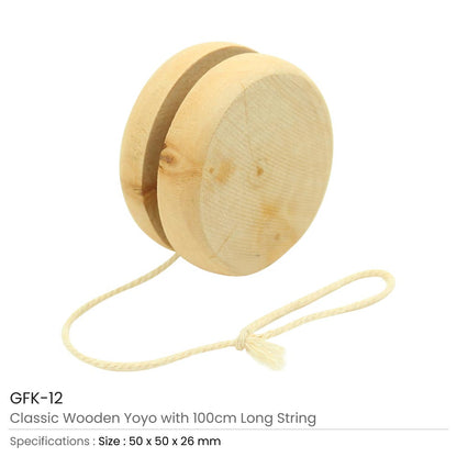Classic Wooden Yoyo 100cm Long String