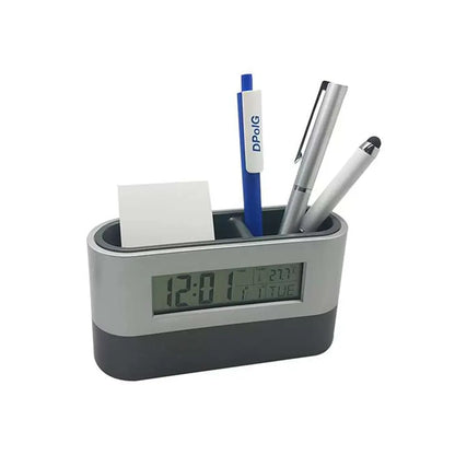 Desktop Digital Clock with Pen Holder