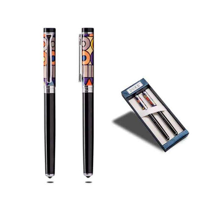 Colourful Fountain Pen & Roller Pen Set