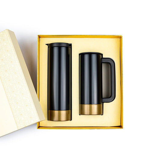 Combistar Lux Gift Set With 350ml Tumbler with handle & 500ml Flask with sipping