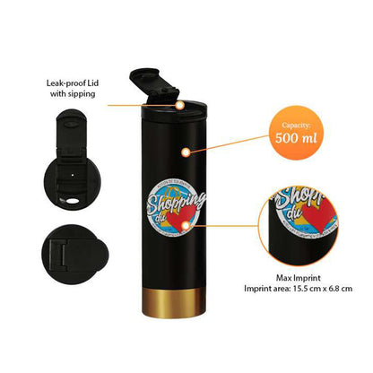 Combistar Lux Gift Set With 350ml Tumbler with handle & 500ml Flask with sipping