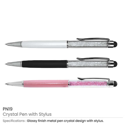 Crystal Pens with Stylus