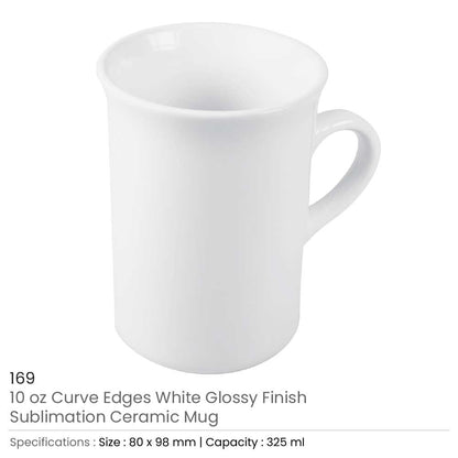 Curve Edge Ceramic Mugs