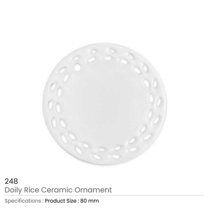 Doily Rice Ceramic Ornaments