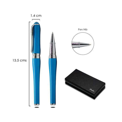 Metal Pen with Silver Chrome Strimming