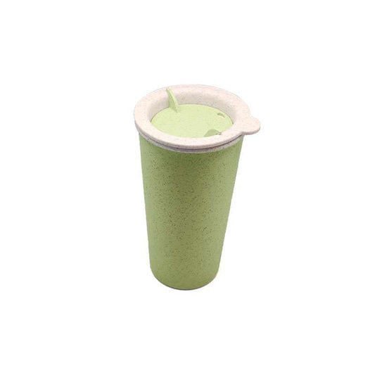 Eco-Friendly Double-Walled Wheat Fibre Cup with Lid