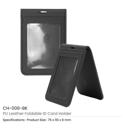 PU Leather Foldable ID Card Holder