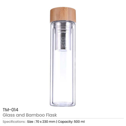 Glass and Bamboo Flask