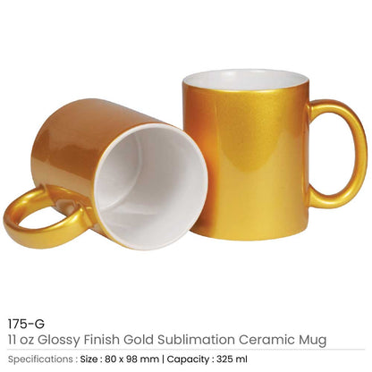 Gold Ceramic Mugs
