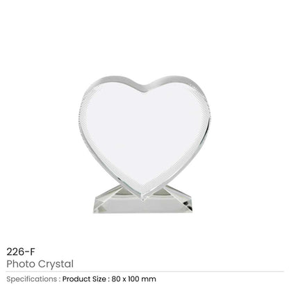 Heart Shaped Photo Crystals