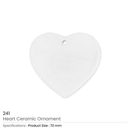 Heart Shaped Ceramic Ornament
