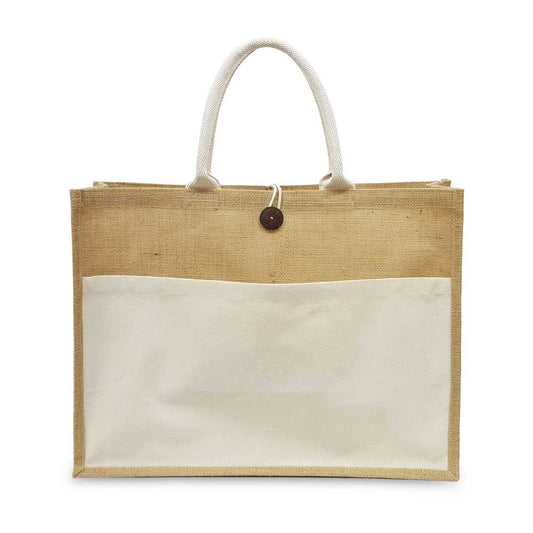 Jute bags with Cotton Pockets