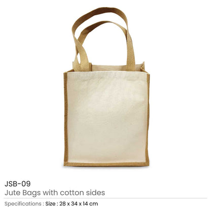 Jute Bags with Cotton Sides