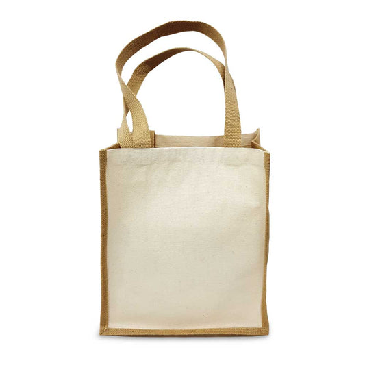 Jute Bags with Cotton Sides
