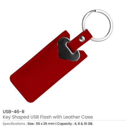 8GB Key Shaped USB with Leather Case