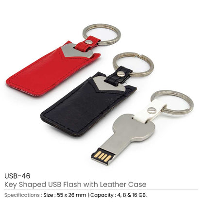 8GB Key Shaped USB with Leather Case
