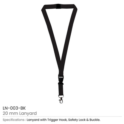 Lanyards with Hook, Safety Lock, and Buckle