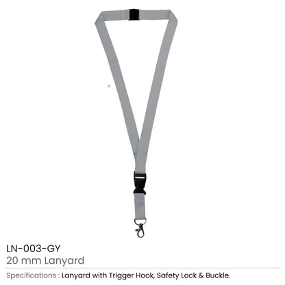 Lanyards with Hook, Safety Lock, and Buckle