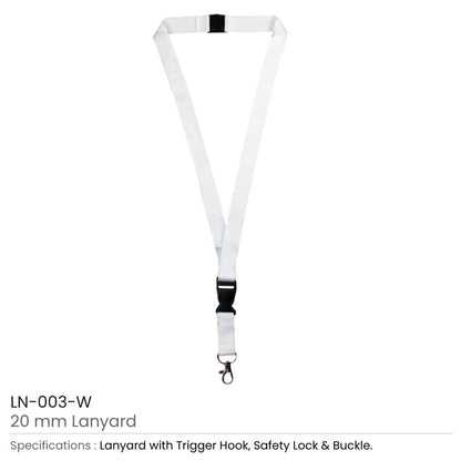 Lanyards with Hook, Safety Lock, and Buckle