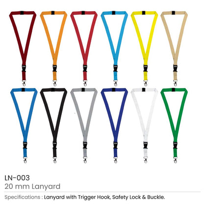 Lanyards with Hook, Safety Lock, and Buckle